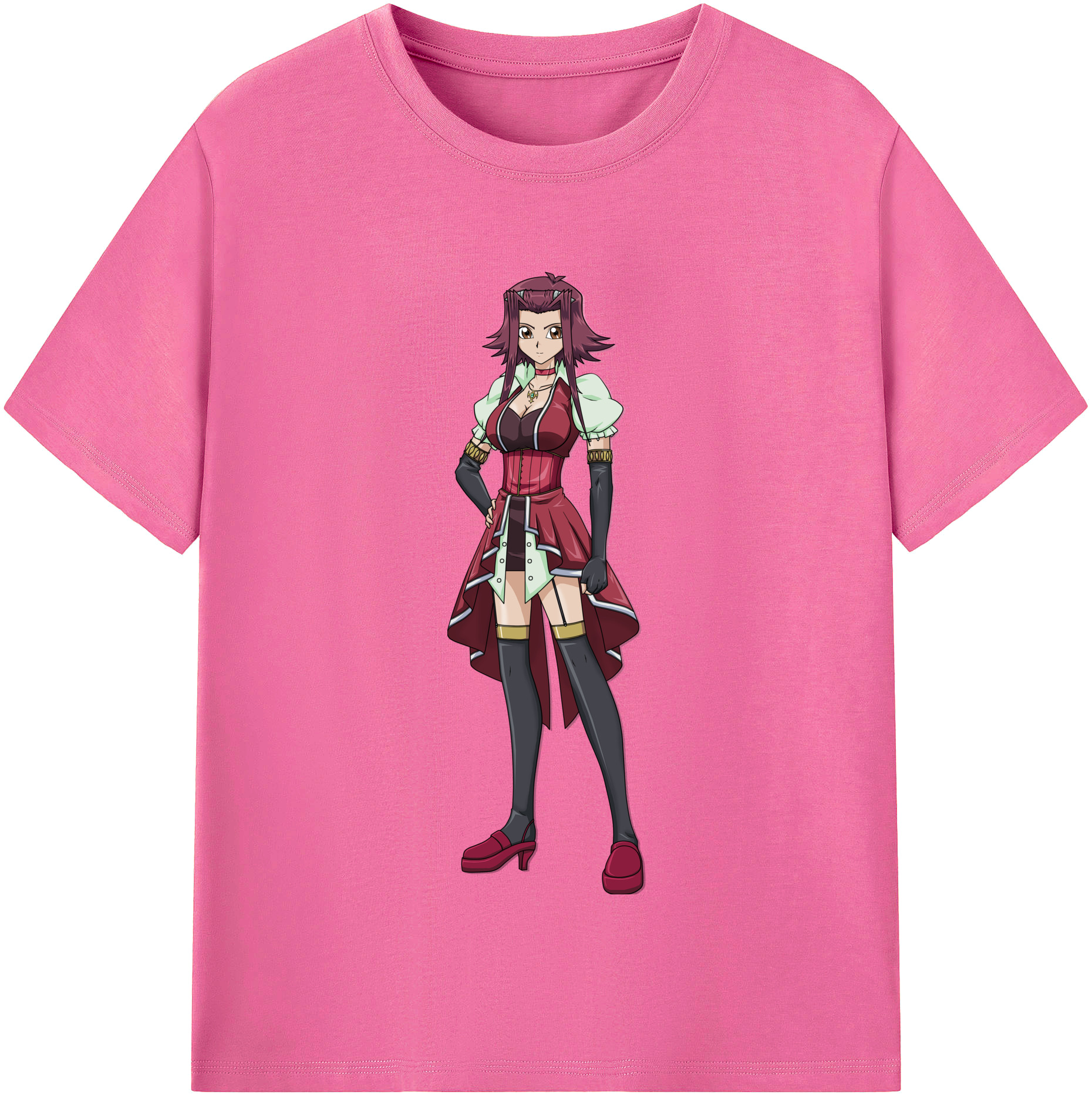 （画像用） 遊☆戯☆王 Yu-Gi-Oh! レディースカジュアルプリントTシャツ（綿100％）